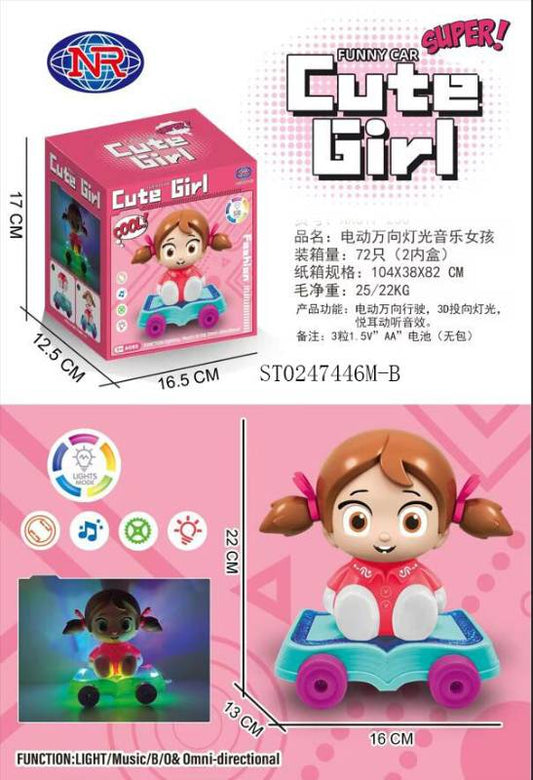 Funny Cute Girl Car with Light & Sound